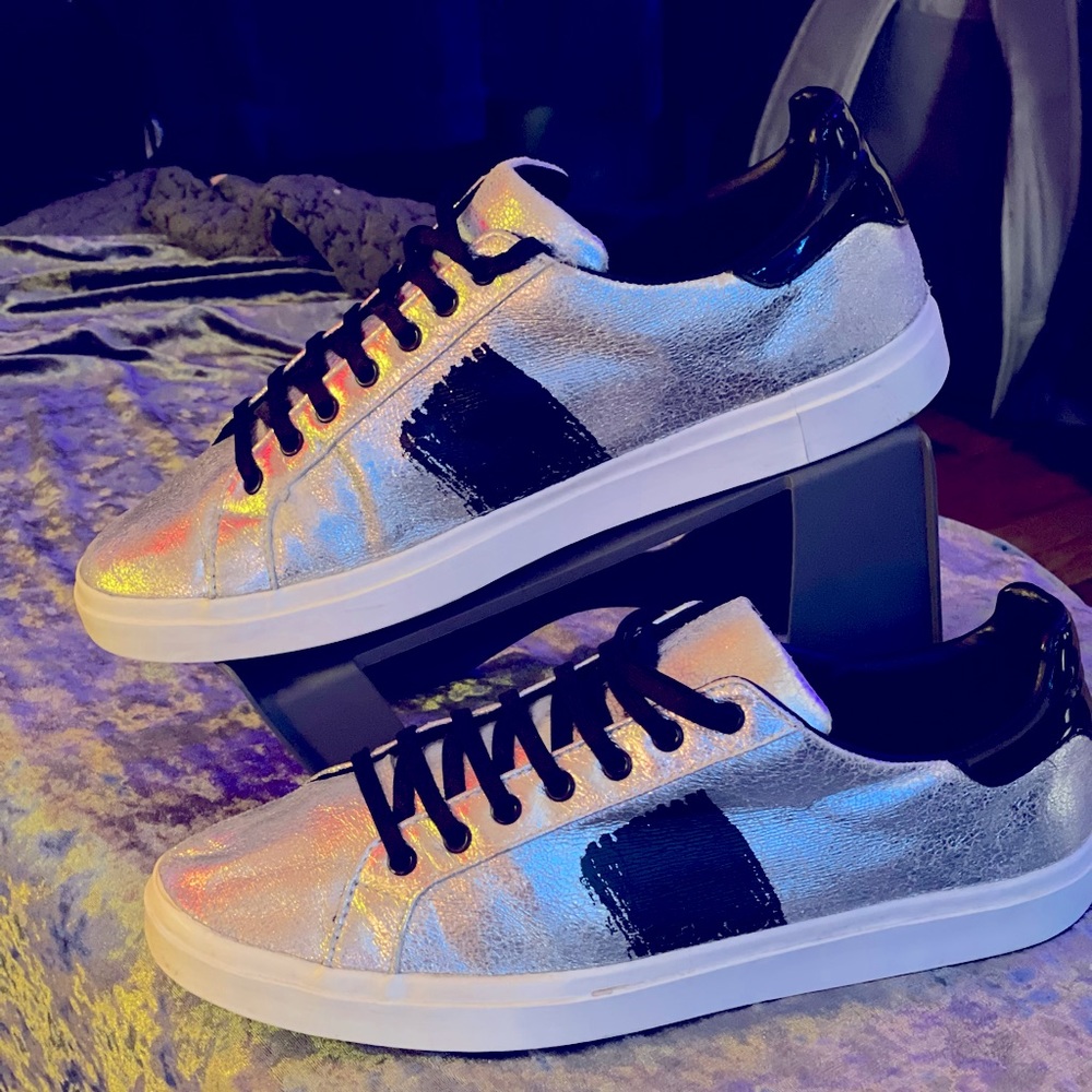 Zara Man silver sneakers casual size 11